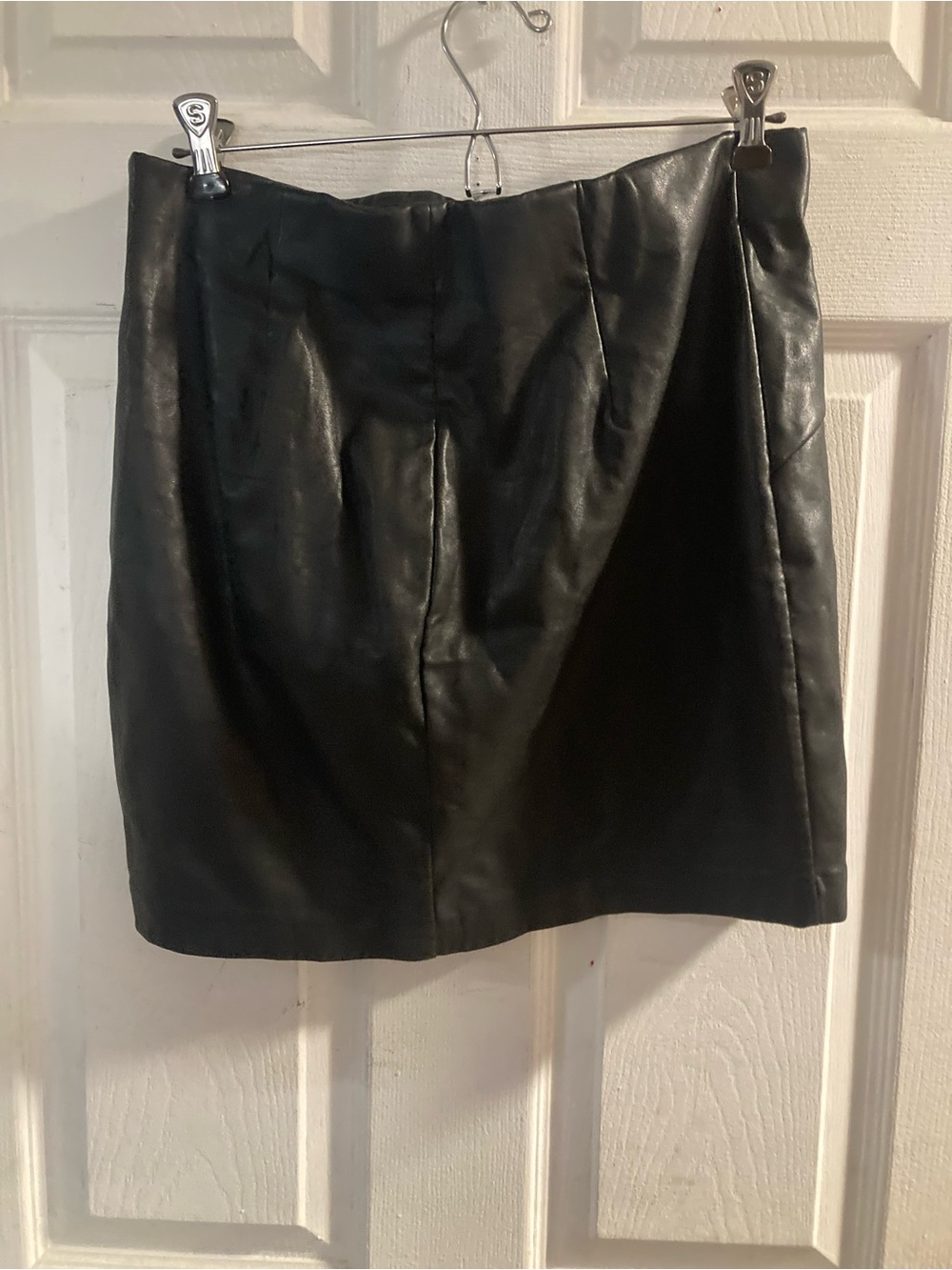 Dynamite Black Faux Leather Mini Skirt